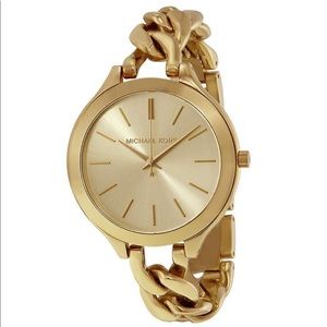 ❗️LAST CHANCE❗️Michael Kors Women’s Slim Runway Chain Link Tone Bracelet Watch